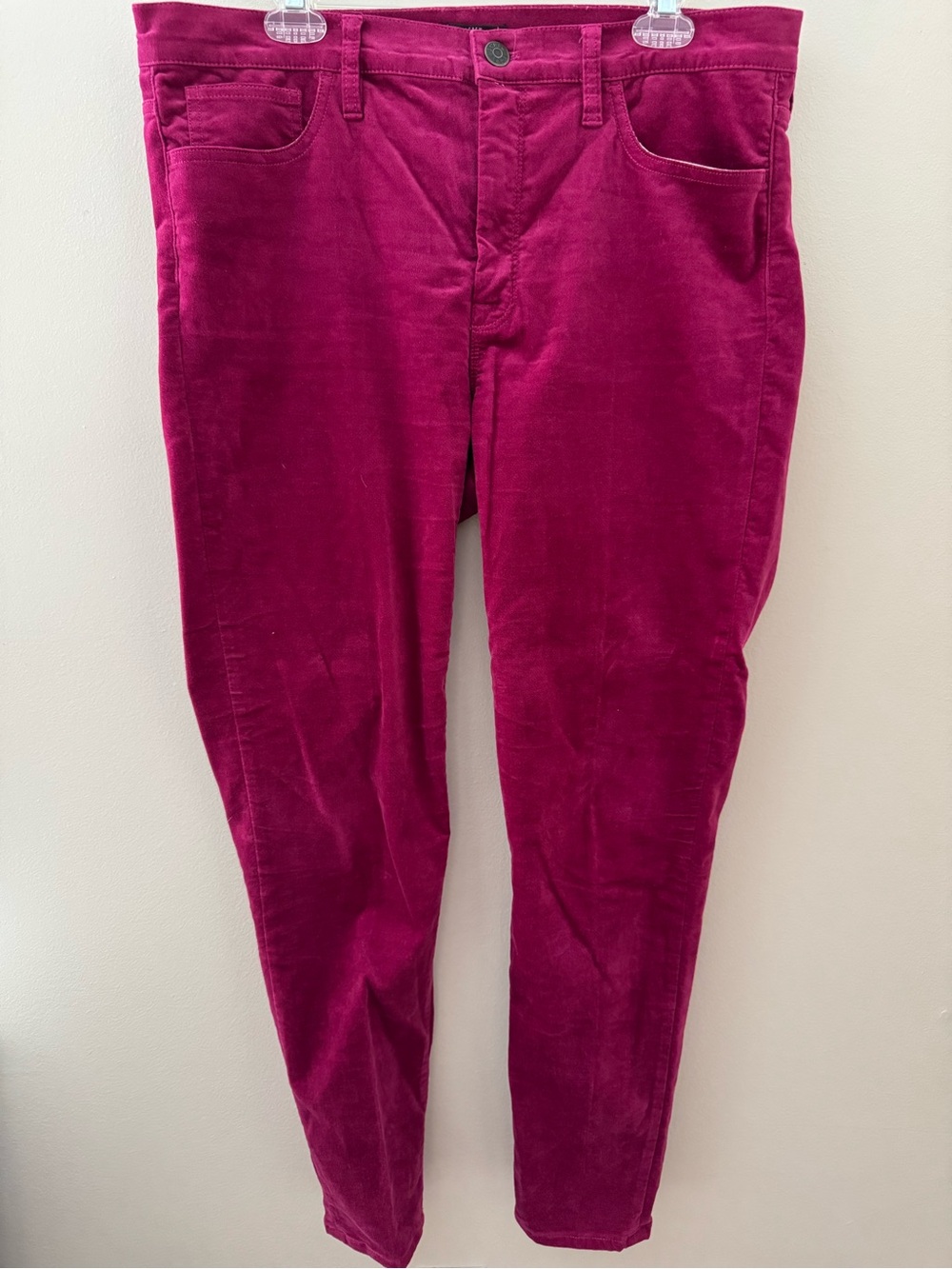 J.Crew Mercantile Women’s Velvet Jeans – Size 32, Holiday 2018 Wine Berry color
